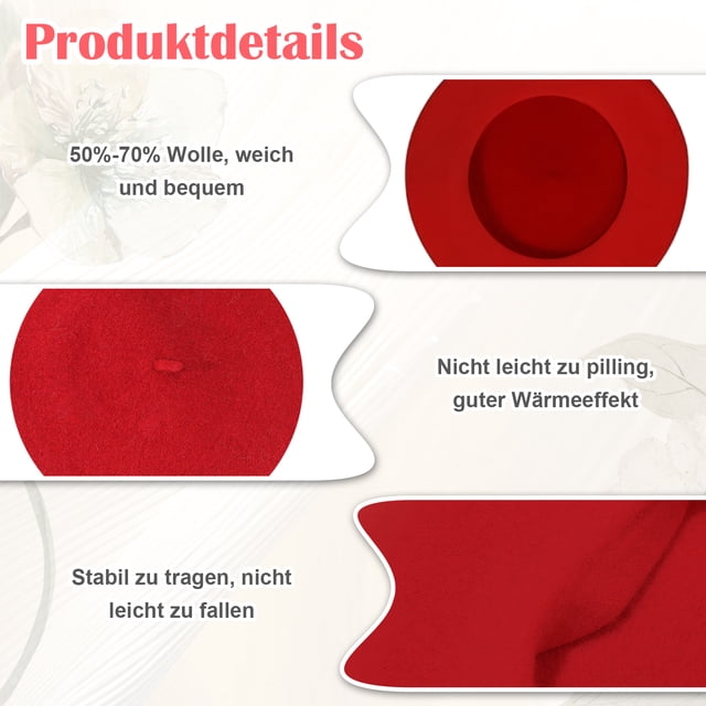 tredstone Collection de Bonnets d'Hiver en Fibres Acryliques pour Femmes Accessoires Chauds et à la Mode pour Toute Occasion Bérets Rouge Vin