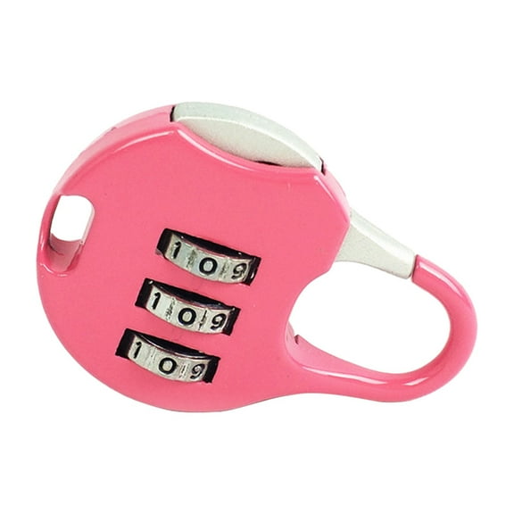 Anti-Theft Security for Lockers, Suitcases & Luggage - Rose Pink 3-Digit Zinc Alloy Combination Lock Sarapandan