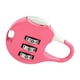 thumbnail image 1 of Mini cerradura de combinación candado de 3 dígitos antirrobo cerradura de código de aleación de zinc para taquillas maletas equipaje rosa, 1 of 4