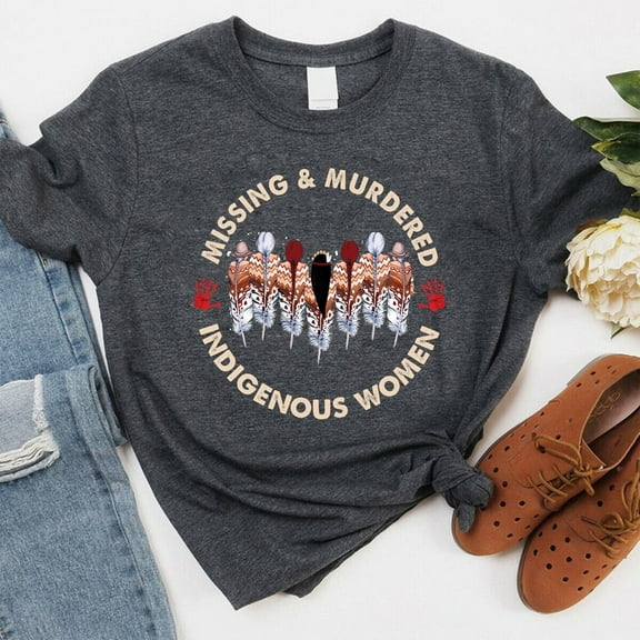 Tee Clo MMIW T-Shirt Missing Murdered Indigenous Women Awareness Support Tee, Full Size S-5XL