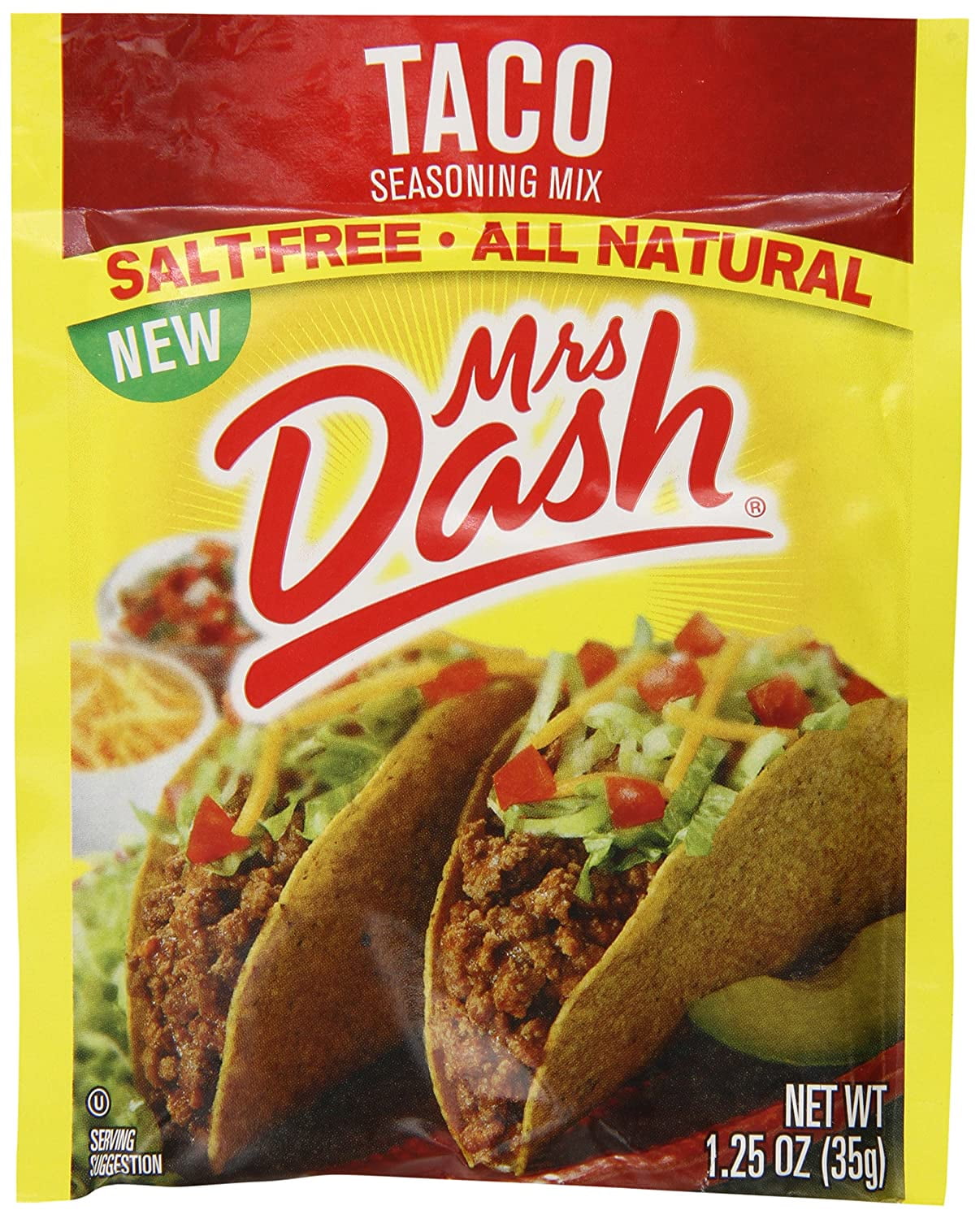 Mrs. Dash Taco Seasoning Mix, 1.25 Ounce (Pack of 12)