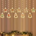 thumbnail image 6 of WILLED Christmas String Lights 120LED Window Curtain Lights with Remote, 9.8ft Battery Operated Warm White Waterproof Fairy Lights with Hanging Xmas Ornaments for Indoor Outdoor Xmas Tree Patio Garden, 6 of 7