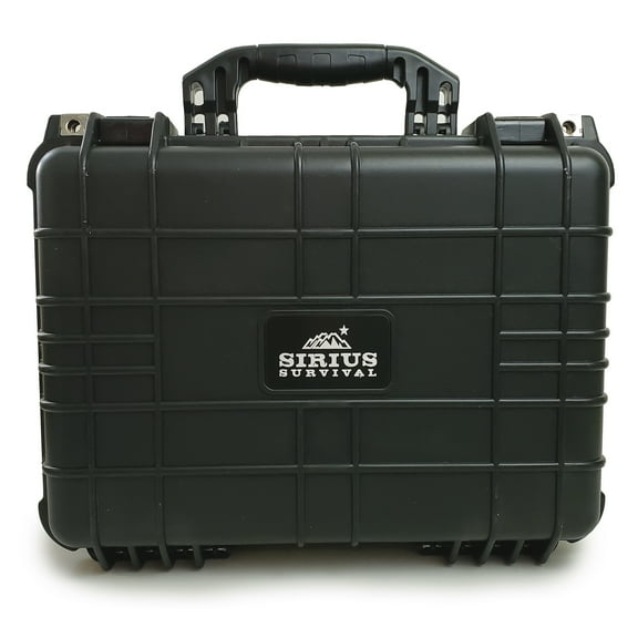 Sirius Gear & Equipment Hard Case with Foam - 16” x 13” x 6.87” - IP67 Waterproof & Dustproof, Extremely Durable & Shock Proof - Black