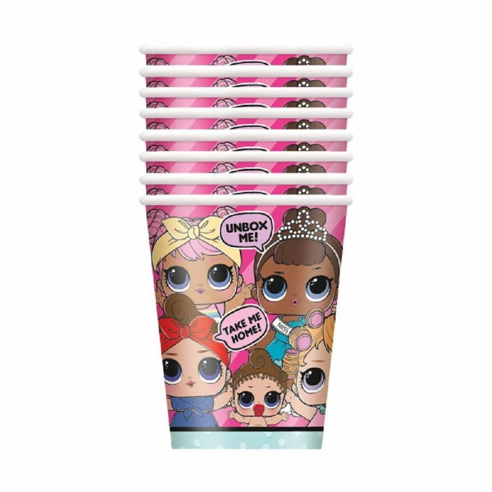 Party Supplies LOL Surprise Cups Paper 9oz 8ct