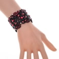 thumbnail image 4 of Women Floral Pattern Stretch Cuff Bracelet Fit Wrist Circumference 6 to 7.5 inch, 4 of 5