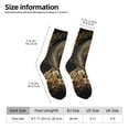 thumbnail image 2 of Picia Palatial Gold Pattern Horse Print Athletic Socks for Men & Women – Cushioned Moisture-Wicking Crew Socks for Sports, Running, and Training, Soft & Breathable Size 5-11, 2 of 6