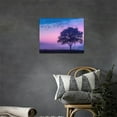 thumbnail image 3 of Bedroom Wall Art Give it to God and Go to Sleep Sign Wall Decor Christian Canvas Prints Painting Purple Tree Bathroom Pictures Framed Artwork Gifts Home Decorations 16"x12", 3 of 6