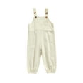 thumbnail image 2 of Toddler Baby Girl Boy Overalls Clothes Simple Style Solid Wide Shoulder Straps Suspender Trousers, 2 of 7