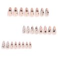 thumbnail image 2 of JROCHE 24Pcs Almond Press on Nail French Fake Nail Glues on Nail Artificial Nail Gift, 2 of 9