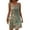 Army Green, variant on Women's V-Neck Retro Floral Print Sleeveless Sundress Casual Summer Dress with Smocked Back and Tiered Skirt for Picnics,Army Green L