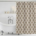 thumbnail image 4 of Modern Beige Geometric Waterproof Fabric Shower Curtain,Abstract Art Morocco Aesthetic Waterproof Fabric Shower Curtain for Bathroom Curtains Bathtubs Shower Curtains with 12 Hooks Extra Long 72x84, 4 of 8