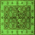 thumbnail image 1 of Ahgly Company Indoor Square Oriental Green Industrial Area Rugs, 4' Square, 1 of 4