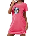 thumbnail image 4 of Taqqpue Womens Halloween Cotton Nightgown Short Sleeves Round Neck Sleepshirt Print Nightshirt Casual Plus Size Sleep Dress Pullover Halloween Sleep Shirt for Women, 4 of 4