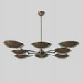 thumbnail image 2 of 8 Arm Stilnovo Style Mid Century Modern Brass Sputnik Chandelier, Custom Multi Arm Contemporary Pendant Light Fixture, Handcrafted Lighting, 2 of 4