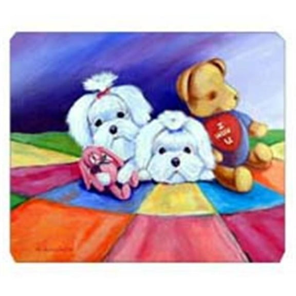 8 x 9.5 in. Maltese Mouse Pad, Hot Pad or Trivet
