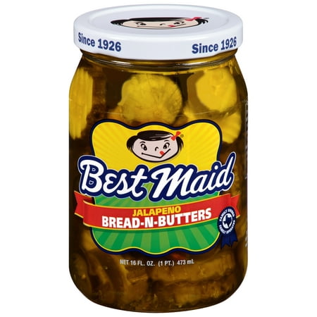 (3 Pack) Best Maid? Jalapeno Bread-N-Butters Pickles 16 fl. oz. (The Best Pickles Ever)
