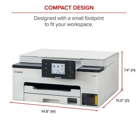 Canon - MAXIFY GX1020 MegaTank Wireless All-In-One SuperTank Inkjet Printer - White