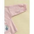 thumbnail image 5 of Bagilaanoe Newborn Baby Girl Easter Romper Sweatshirt Long Sleeve Bodysuits Print Pullover 6M 12M 18M 24M Infant Casual Tee Tops, 5 of 8