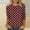 Wine, variant on Zysthvn Polka Dot Summer Tops for Women Casual Plus Size 3/4 Sleeve Womens T Shirt Crew Neck Breathable Loose Fit