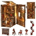 thumbnail image 1 of Kit de cuadernos para casas de muñecas en miniatura para hacer tú mismo, MiniCity Book Nook Abbey, 1 of 7