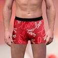 thumbnail image 2 of JHHLSF Mens Valentines Day Printed Underwear Style Red Special Heart Rose Shorts Mid Waist Pink,XL, 2 of 4