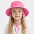 thumbnail image 2 of NIEWTR Summer Beach Hats Baby Sun Hat Toddler Summer UPF 50+ Sun Protective Bucket Hat Wide Brim Beach Hats for Baby Boys Girls 0-6 Years（Hot Pink,1-3 Years), 2 of 5