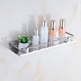 thumbnail image 4 of Bathroom Storage Shelf Wall Mounted  Good Load-bearing  Punch Free  Corrosion Resistant  with Fence  Stainless-Steel Kitchen Bathroom Storage Rack Wall Shelf for Bathroom, 4 of 8