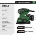 thumbnail image 3 of PRO Detail Sanding Machine, 1.6A Electric Handheld Sanding Machine with Dust Collector, 13000 RPM with 15 Sandpapers, Suitable for Sanding, Polishing, and Paint Removal in Small Spaces of Home Decora, 3 of 10