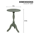 thumbnail image 6 of HLR Round Small End Table, Wooden Pedestal Side Coffee Table,  Vintage Accent Nightstand for Living Room,  Entryway,  Green, 6 of 6