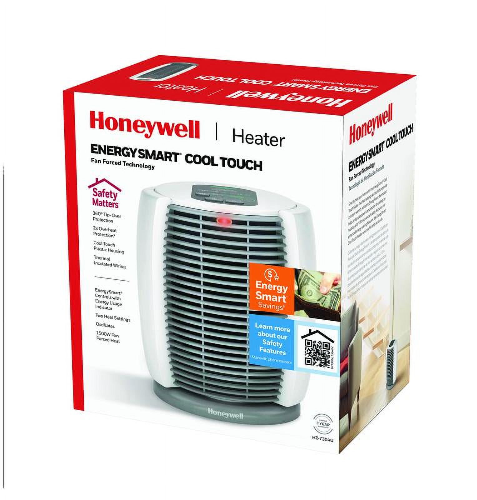 Honeywell HZ-7304U Energy Smart Cool Touch Heater, White - Walmart.com