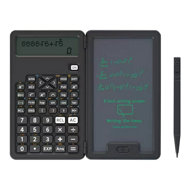 Calculadora con Tablero de Escritura Calculadora de Función de Pantalla LCD de 12 Dígitos Calculadora Portátil para Oficina, Escuela y Hogar A
