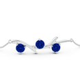 thumbnail image 2 of ANGARA Lab Grown 1.8 Ct Blue Sapphire Tree Branch Bracelet for Women in 14K White Gold (Size-5mm) | September Birthstone, Anniversary, Jewelry Gift for Women | Lab-Grown Blue Sapphire Bracelet, 2 of 7