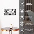 thumbnail image 5 of Black Black Abstract Scenery Metal Wall Art Decor Line Scenery Metal Wall Art Hanging Decor Minimalist Scene Wall Sculpture Statues for Living Room Bathroom Bedroom 14.96x7.87 Inch, 5 of 8