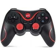 ACCEWIT X3 Wireless Bluetooth Video Game Controller with Gamepad for Windows IOS Android, Black Red