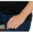 thumbnail image 2 of Floreo 10k Yellow Gold 7.3mm Semi-Lite Miami Cuban Chain Bracelet, 2 of 4