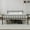 Black, variant on Pillfn Full Size Metal Platform Bed Frame with Headboard Footboard Strong Steel Slat Support, White