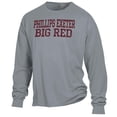thumbnail image 2 of Men's ComfortWash Gray Phillips Exeter Academy Big Red Stack Garment Dyed Long Sleeve T-Shirt, 2 of 3