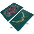 thumbnail image 5 of Poker Mat - Texas Hold'em And Blackjack Theme Party Poker Table Mat Reversible Felt Game Mat, 5 of 5