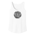 thumbnail image 3 of Lake Time Tank Top for Women and Teens Circle Graphic Summer Shirt for Adults White Tank Top Medium, 3 of 4
