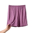 thumbnail image 3 of Bovxnpu Womens Pajama Shorts Sleep Loungewear Bottoms Pajama Shorts Polka Print Cotton Plus Size Pocketed Sleepwear, 3 of 6