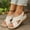 Beige, variant on Eltusu Women Platform Sandals, Open Toe Vacation PU Ankle Strap Dress Sandals Shoes Beige Size 9