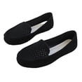 thumbnail image 6 of Women’s Plus-Size Breathable Soft-Soled Loafers, Lightweight Comfortable Moccasins, Casual Versatile Shoes for Spring Summer, Non-Slip Flexible Footwear for Daily Wear Black, 6 of 9