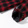 thumbnail image 7 of COEVALS CLUB Men's Sherpa Lined Flannel Long Sleeve Snap Shirts Quilted Jacket (Black Red/Medium 8#), 7 of 7