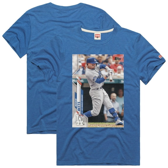 Men's Homage Mookie Betts Royal Los Angeles Dodgers 2020 Topps Baseball Card Player T-Shirt