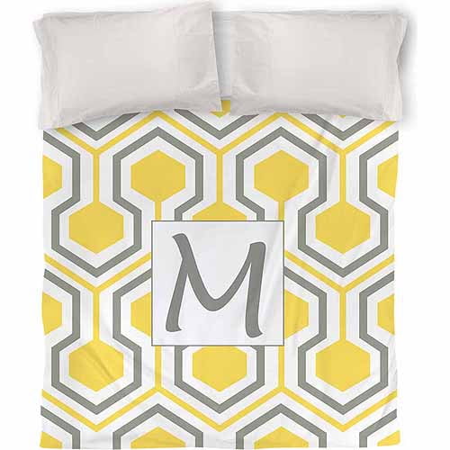 IDG Monogram Duvet Cover, Yellow
