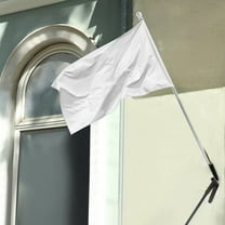 Lanytaeo Flag Pole for House, Stainless Steel Flagpole Adjustable Flagpole Kit for Outdoor Patio Porch Yard Uses Silver