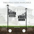 thumbnail image 3 of Address America USA Handcrafted, Double-Sided Reflective Boardwalk Address Sign With Name Rider And LED Solar Light - 47" Pole, 3 of 7