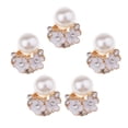 thumbnail image 1 of 5 Piezas De De Imitación Botones De Flor De Per Conector De Hebils De Parte Posterior Pna Para Accesorios Para Cabeza Accesorios Pa BLESIY Botones de la flor de la perla, 1 of 8