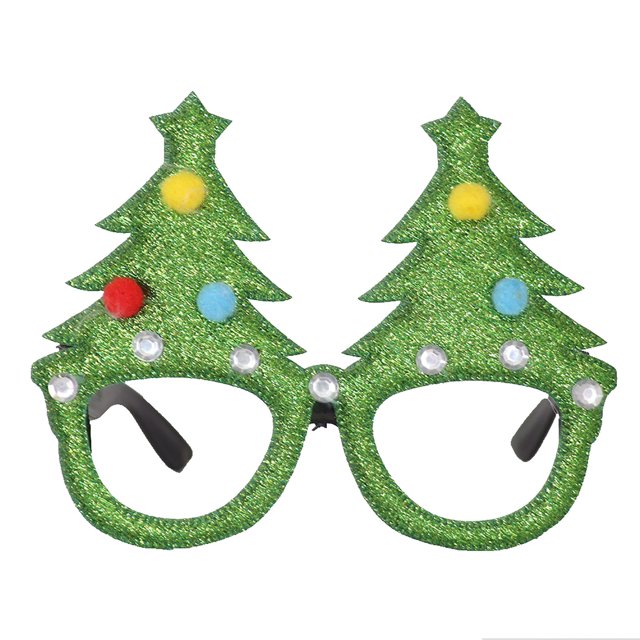 PVCS 2022 Christmas Glasses Frame Cartoon Stereo Glasses Party Props - Green Christmas Tree