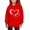 Red, variant on BaoFuBaoMei Travel Hoodies for Boys Girls Valentines Heart Long Cuffed Sleeve Sweatshirt Tops Fleece Lined Loose Hooded Fall Outfits for School Party Classroom Celebration